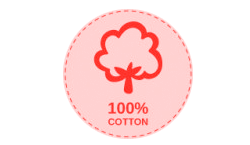 Logo 100% coton rouge